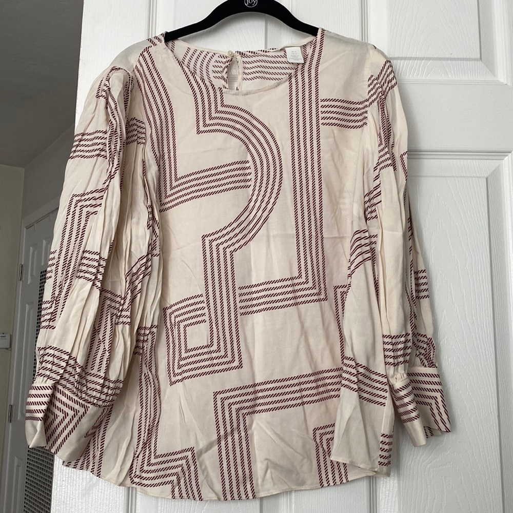 Burgundy and Ivory H&M Top